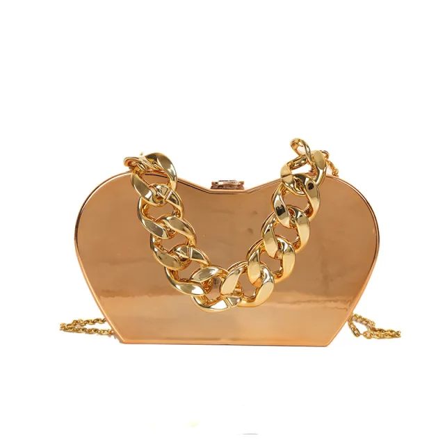 Net Red Texture One shoulder Western style Box Bag Gold - Shop at LoveMi