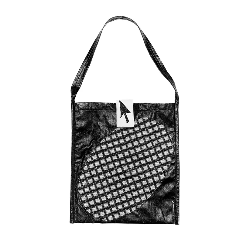 Splicing Shoulder Bag, Niche Design, Versatile Retro