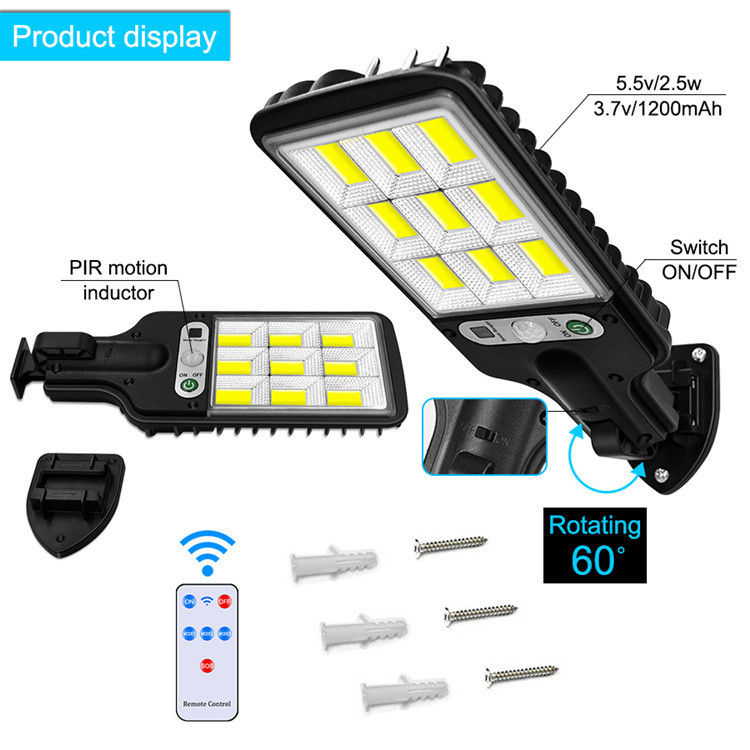 Title 5, Luminária de parede LED solar para exteriores S...