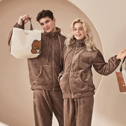 Thickened Flannel Household Clothes Warm Suit