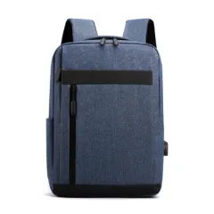Large-capacity Backpack Business Travel Bag - Blue - View 1