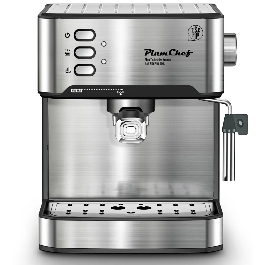 20 Bar Espresso Machine With Milk Frother, Single & Double