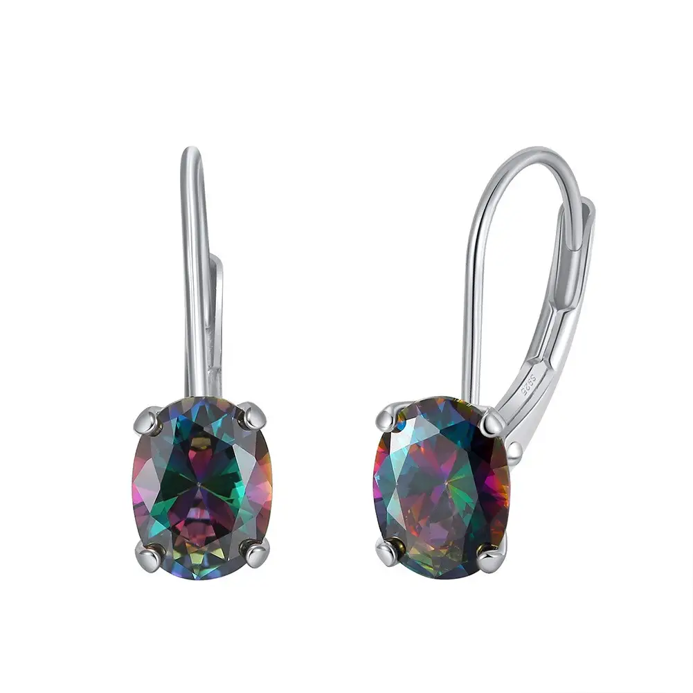S925 Sterling Silver 14K Gold Smooth Earrings
