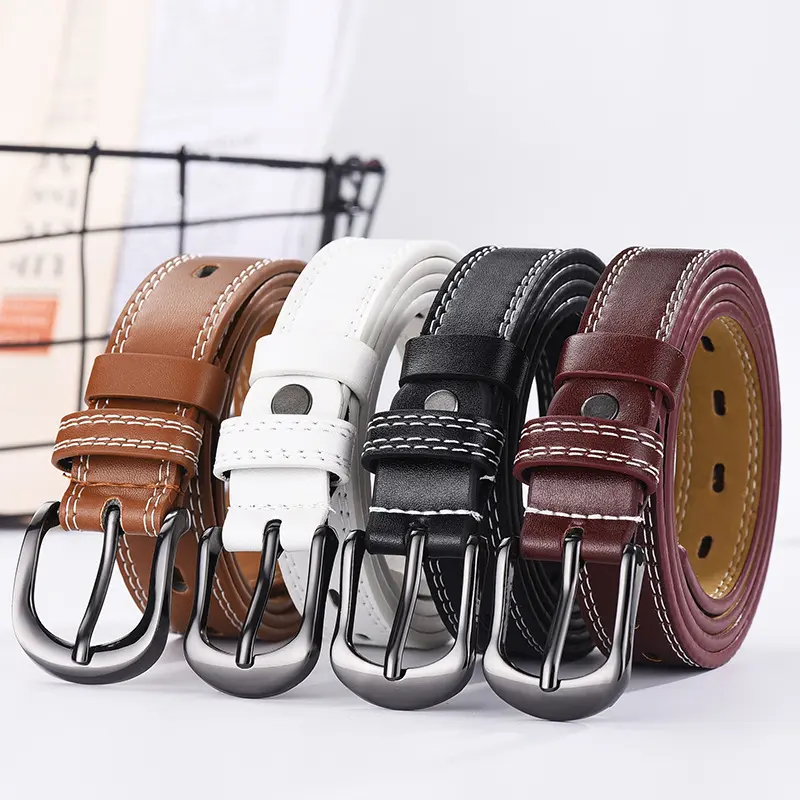 Two-line Men's and Women's Belts Young Students Hollow Out