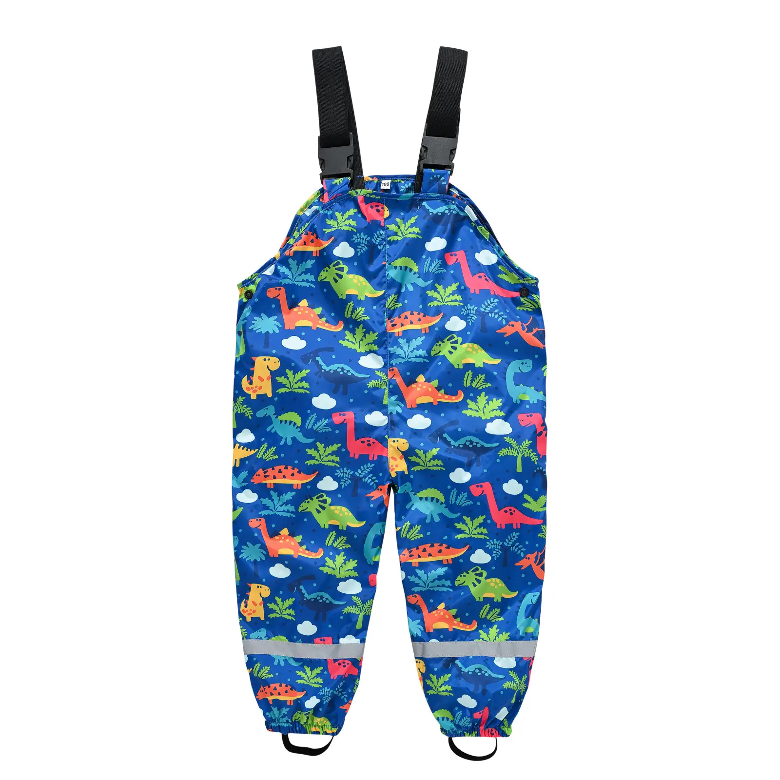 Boys And Girls Printed Strap Adjustable Casual Bib Pants