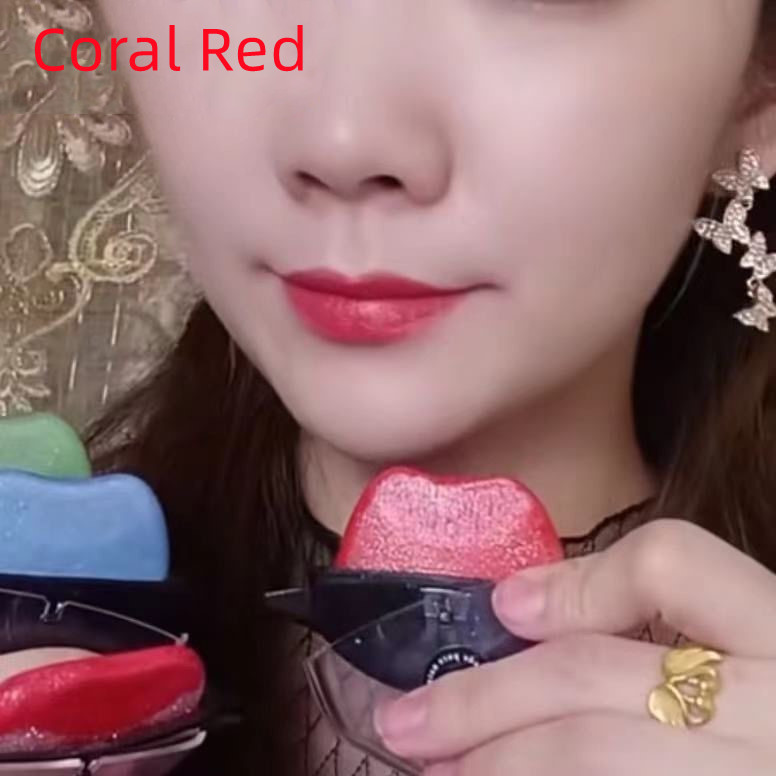 Lazy Lipstick One Kiss Molded Waterproof Moisturizing Moisturizer Coral Red - Shop at LoveMi