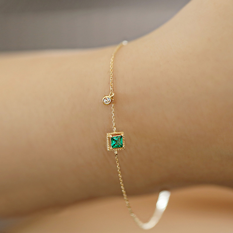 Women's S925 Sterling Silver 14K Gold Plated Bracelet