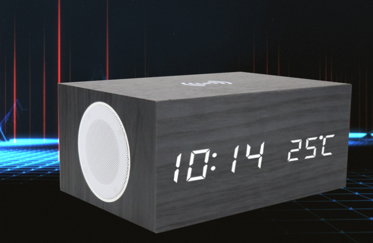 Bluetooth Speaker Bluetooth 4.0 Multi-Functionele Wireless Charging Wood With LED Display Touch Speaker Wireless Charger