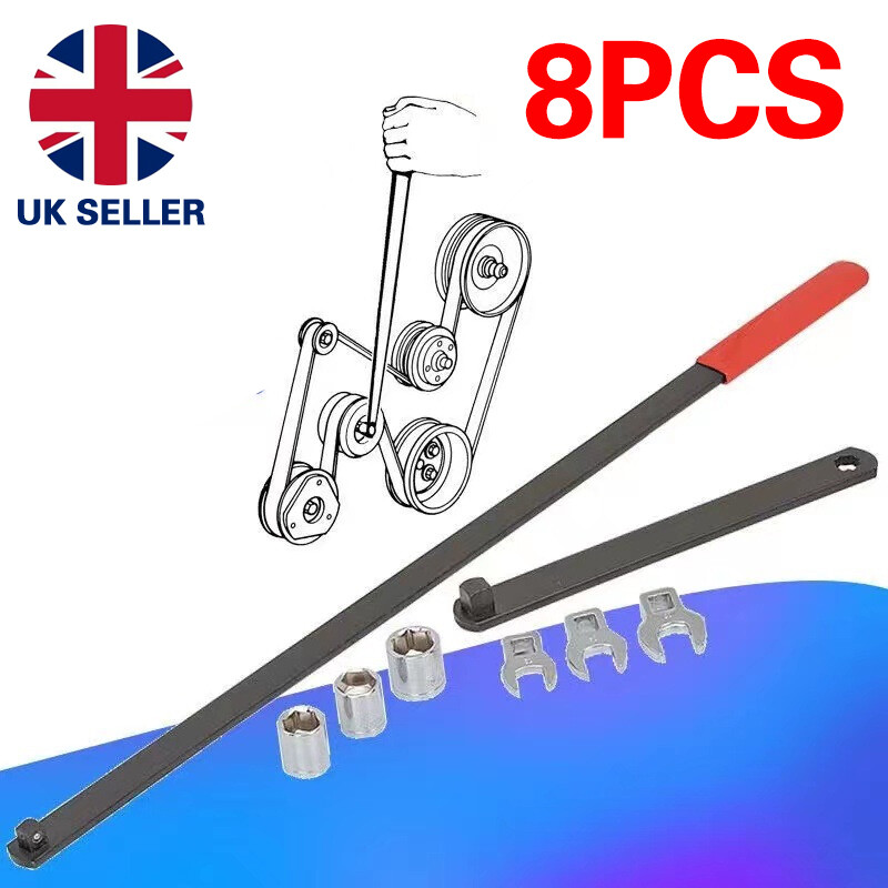8pack Serpentine Belt Tension Setting Tool Set 580mm Long 38 Pulley Wrench Kit — image 8