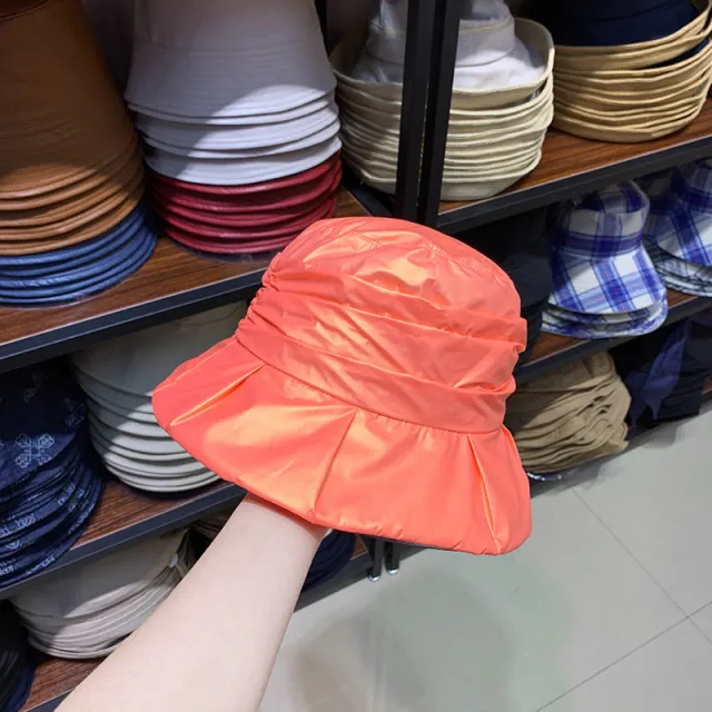 Anti UV Coating Fisherman Hat Orange - Shop at LoveMi