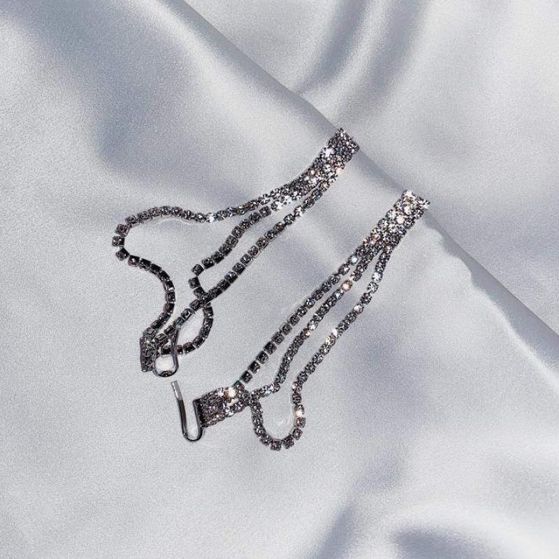 Ladies Multilayer Chain One Piece Stud Earrings