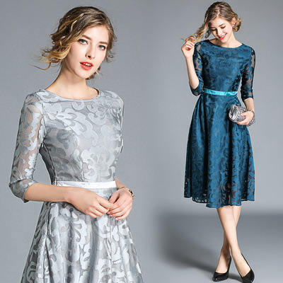 Lace Swing Midi Dress, picture 3 of 8
