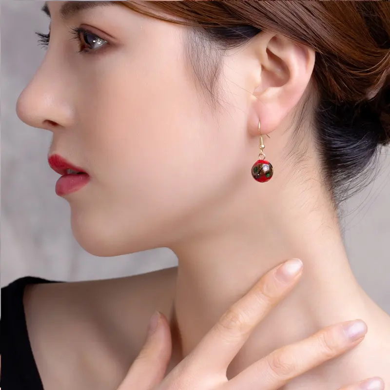 Retro Chinese Style Wears Cheongsam with Earrings