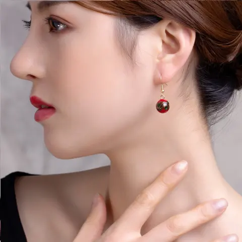 Retro Chinese Style Wears Cheongsam with Earrings