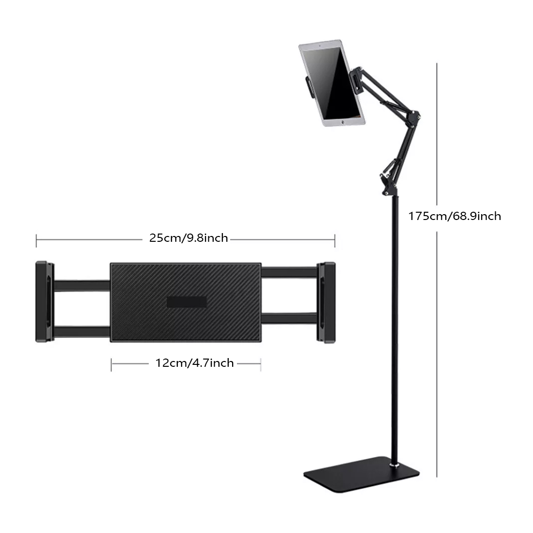 360&degree Universal Adjustable Floor Stand Holder For IPad-Tablet-Phone — image 10