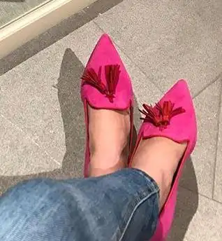 Flat Tassel Single Shoes Large Size