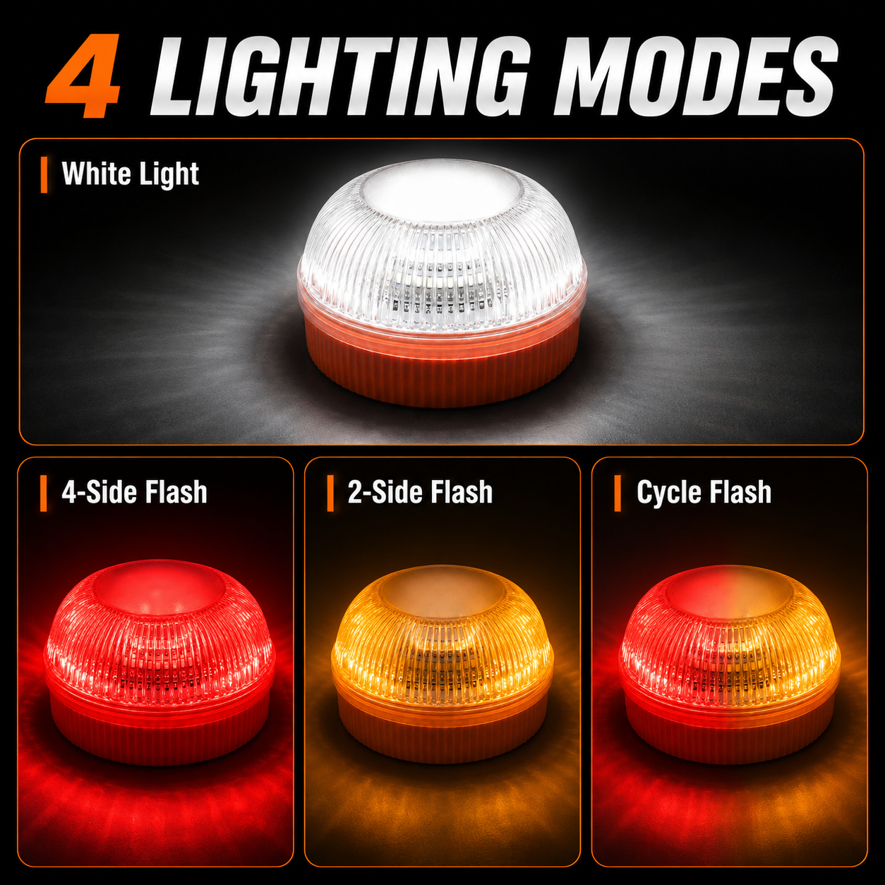 Lampe de signalisation LED rechargeable pour urgence route 3