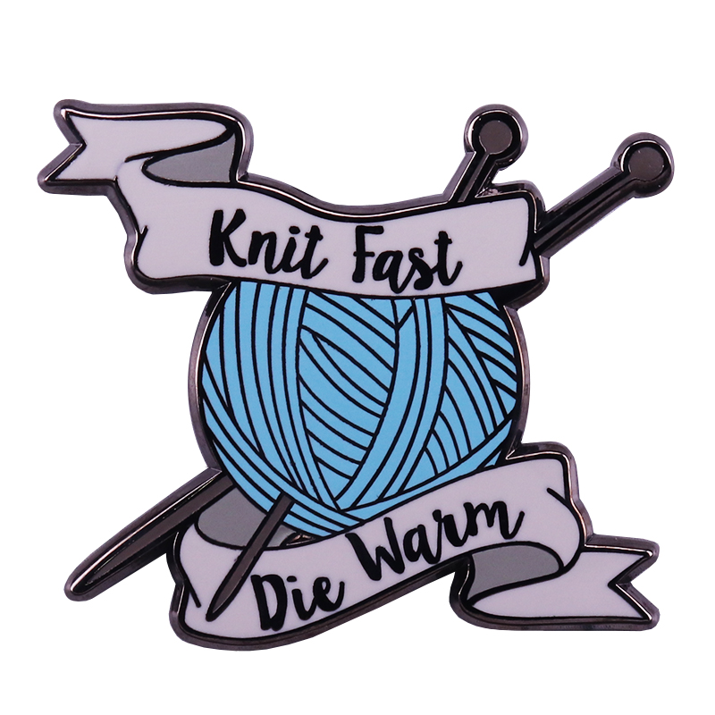 Enamel Knit Badge Brooch, picture 4 of 12