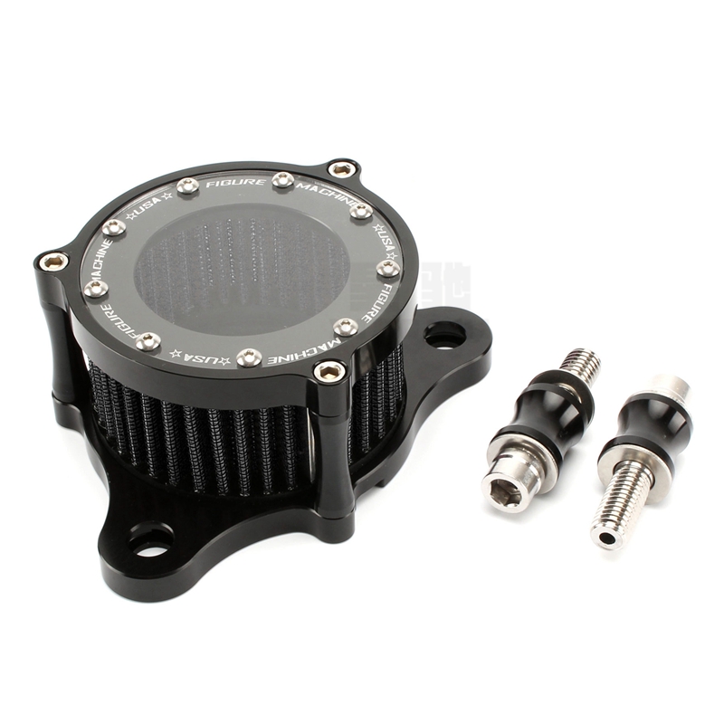 Motorcycle Accessories Modified CNC Aluminum Glass Transparent Classic Retro Air Filter - Image 4