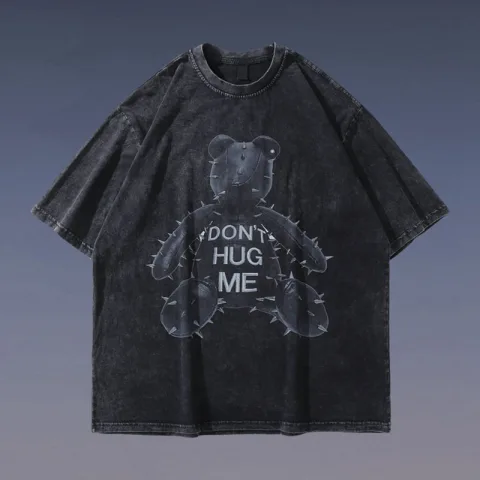 Hip Hop Oversized Streetwear Vintage T-shirts Bear