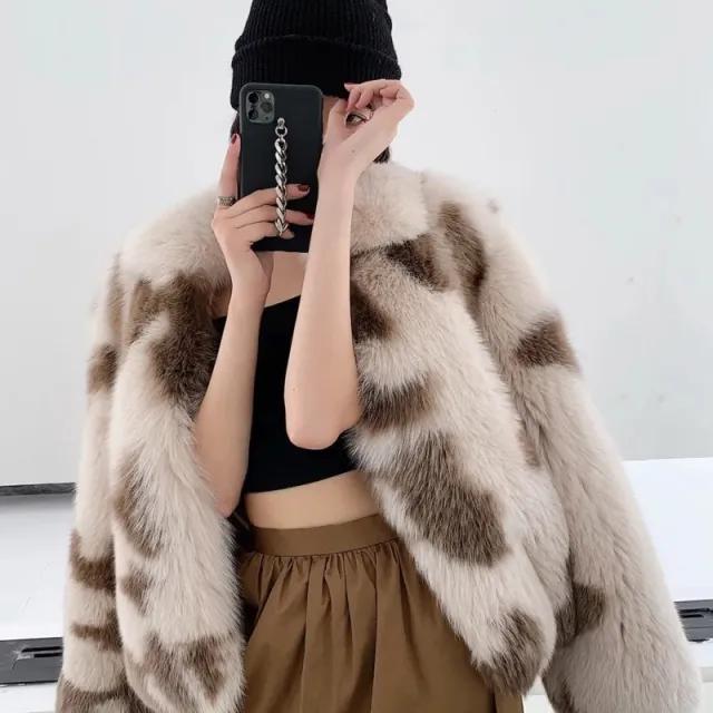 Fox Like Wool Toka Fur Women's Warm Coat Apricot - Shop at LoveMi