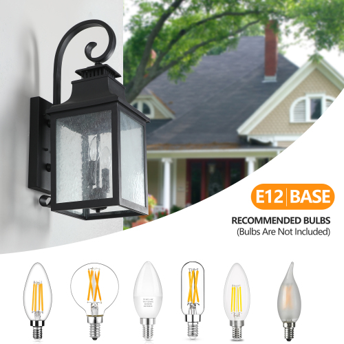 Large Outdoor Glass Wall Light Supports Many Types Of Bulbs -2 Packs Unavailable Platforms- Temu — foto 11