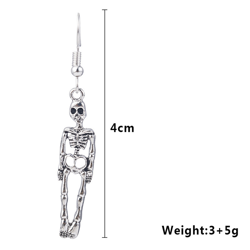 European And American New Creative Earrings Alternative Retro Skull Pendant Earrings Halloween Accessories