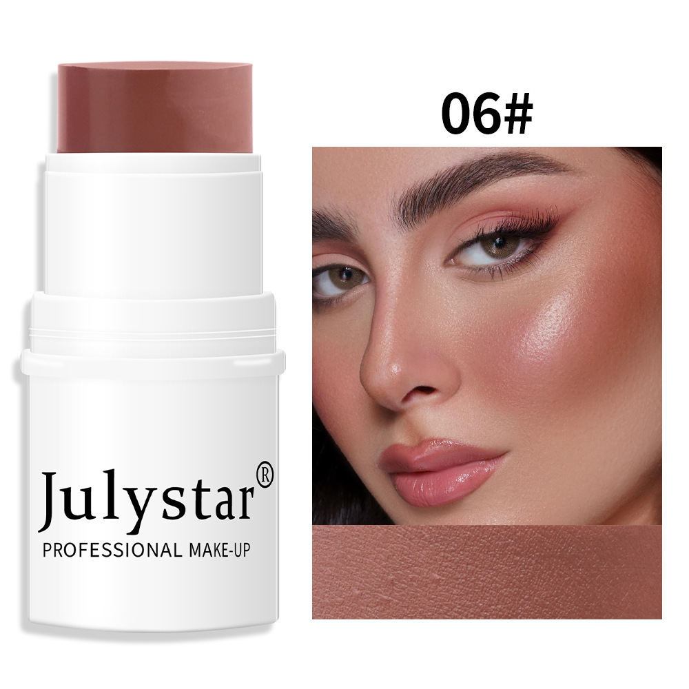 Lazy People's High Gloss Face Repairing And Sun Drying Rouge Pearl Powder Blusher Cream Powder Blusher Stick Monochrome Matte Powder Blusher thumbnail 4