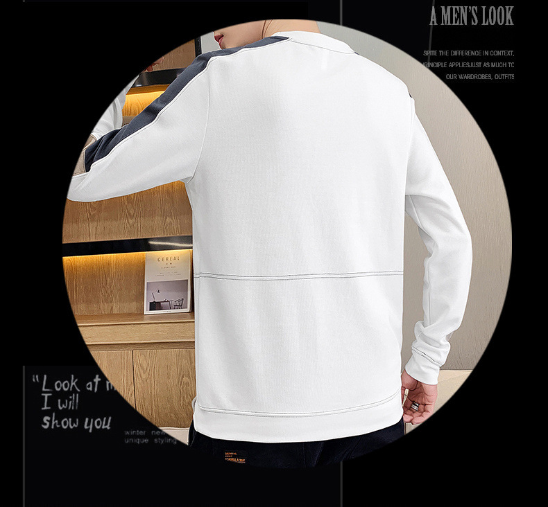 Title 8, Herren-Pullover mit Rundhalsausschnitt und lang...