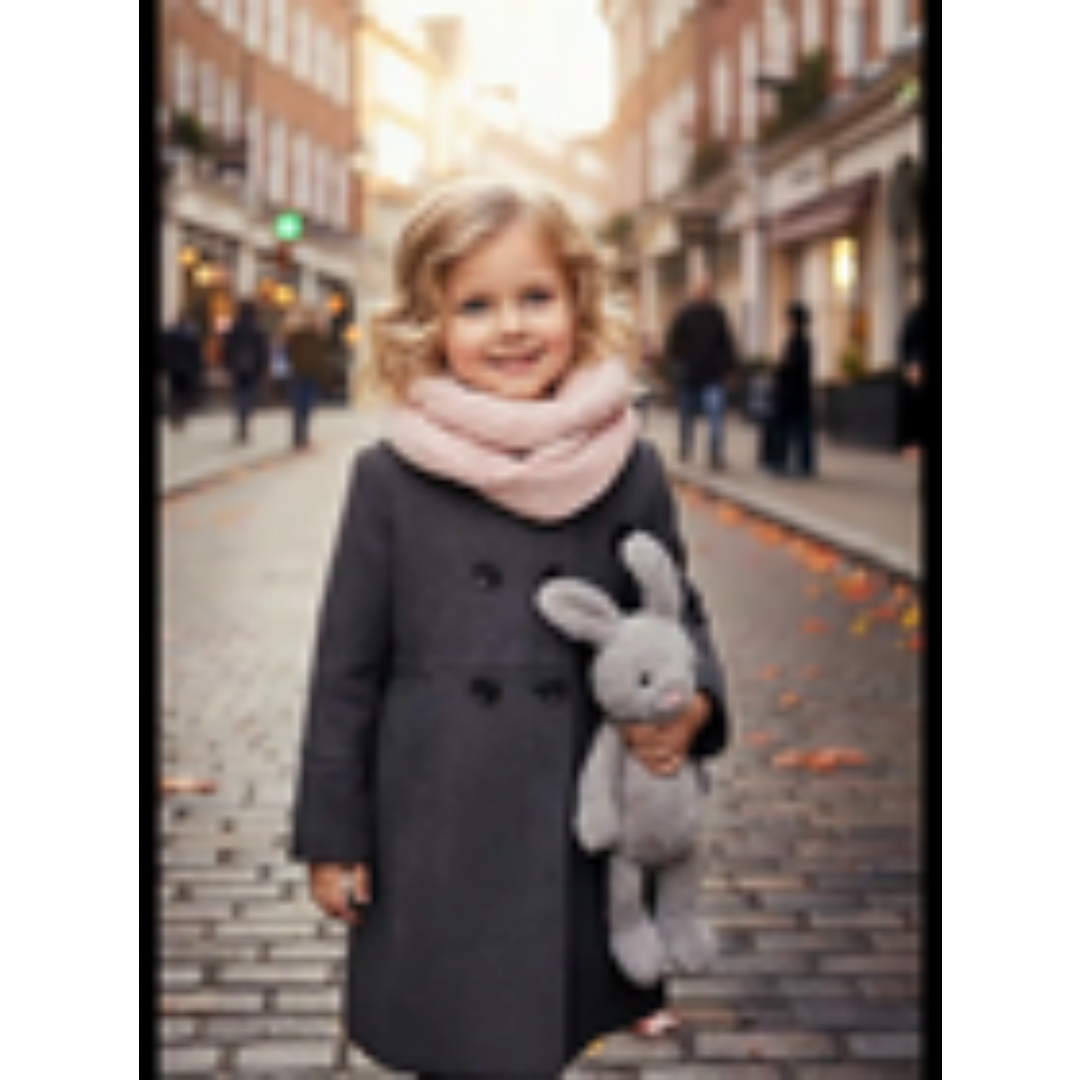 Girls Thick Warm Long Overcoat Vintage Wool Winter Coat Autumn 3-9Y — image 4