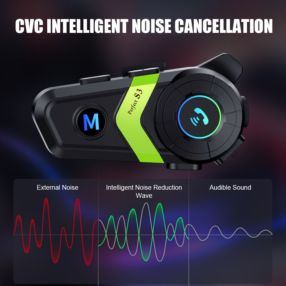 Bluetooth Answer 5.3 Motorcycle Helmet Headset Wireless Motorbike Headphone UK — image 2