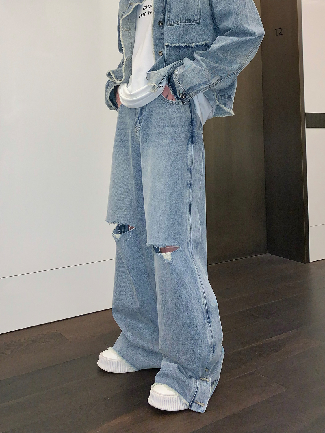 Loose Straight Casual Wide Leg Trousers