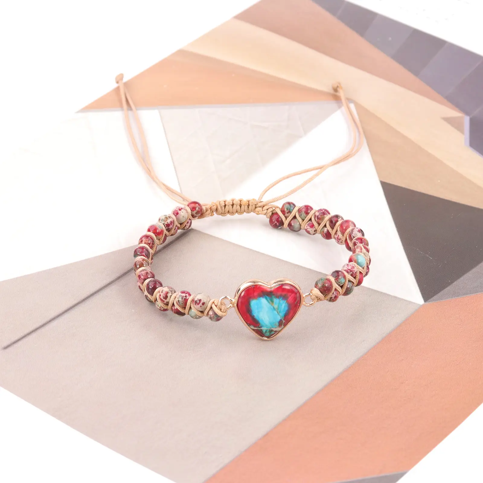 Red And Blue Imperial Stone Love Bracelet