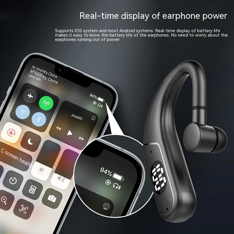 Digital Display Ear Hook Sports Headset - Image 4