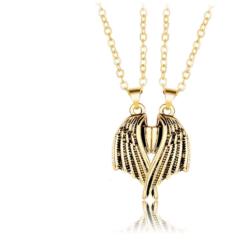 Magnet Angel Wings Couple Necklace Pair