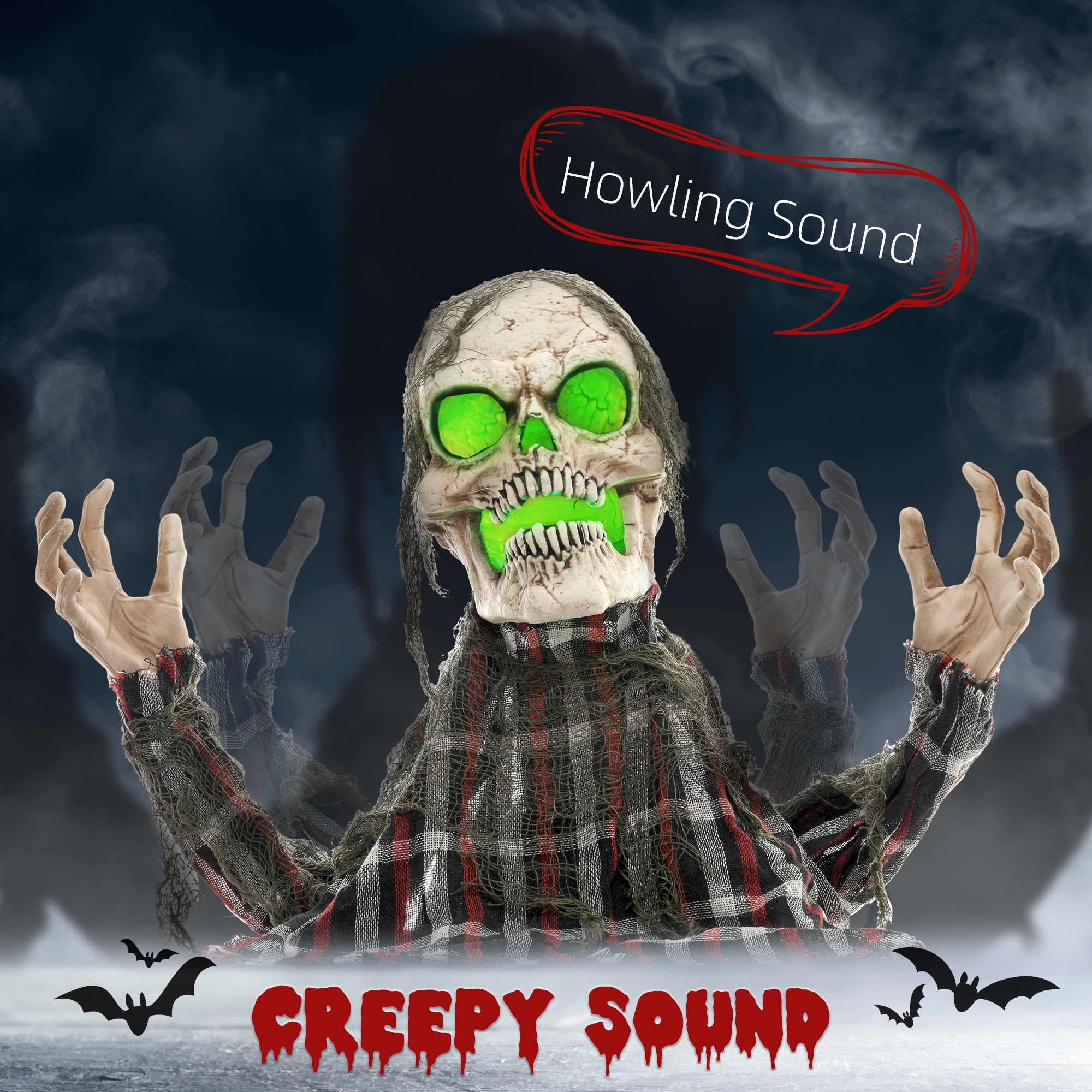 A 70 Centimeter Tall Groundbreaker Skeleton Halloween Electric Doll — image 10