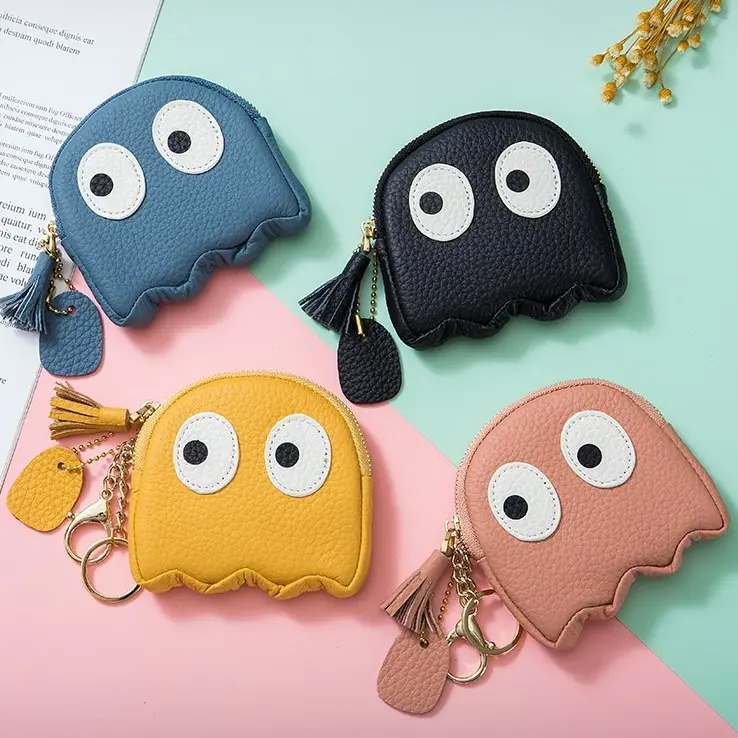 Genuine Leather Coin Purse Mini Cute Cowhide Bag