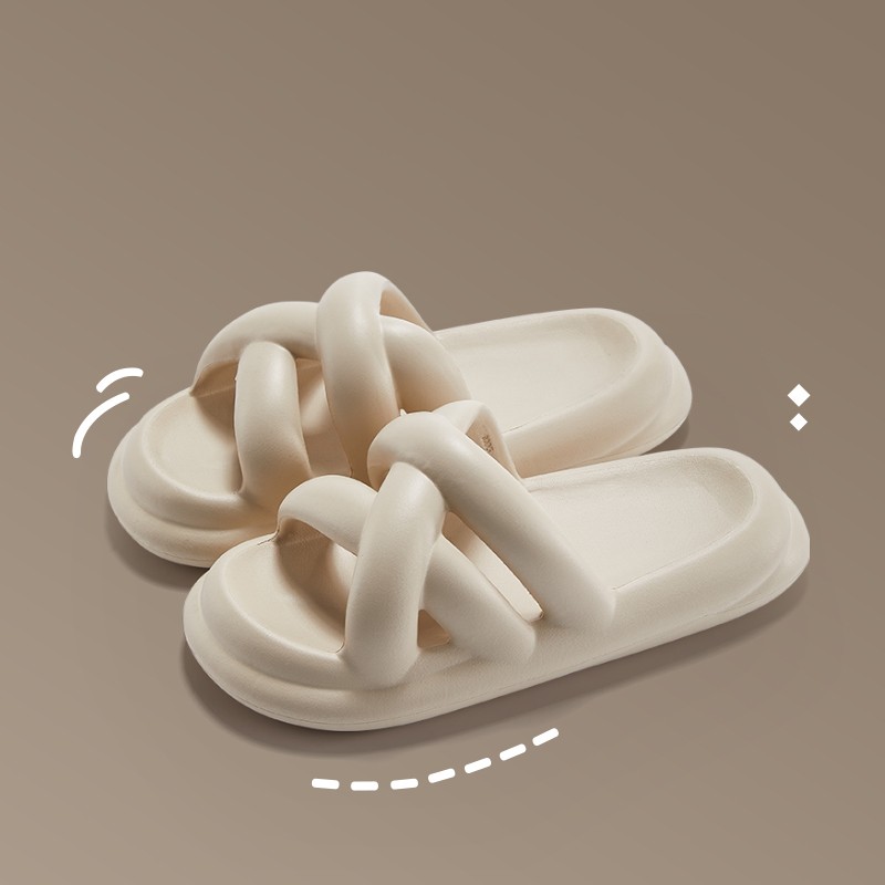 EVA Thick Sole Indoor Home Beach Sandals And Slippers Sand Color 36Or37 - Shop at LoveMi