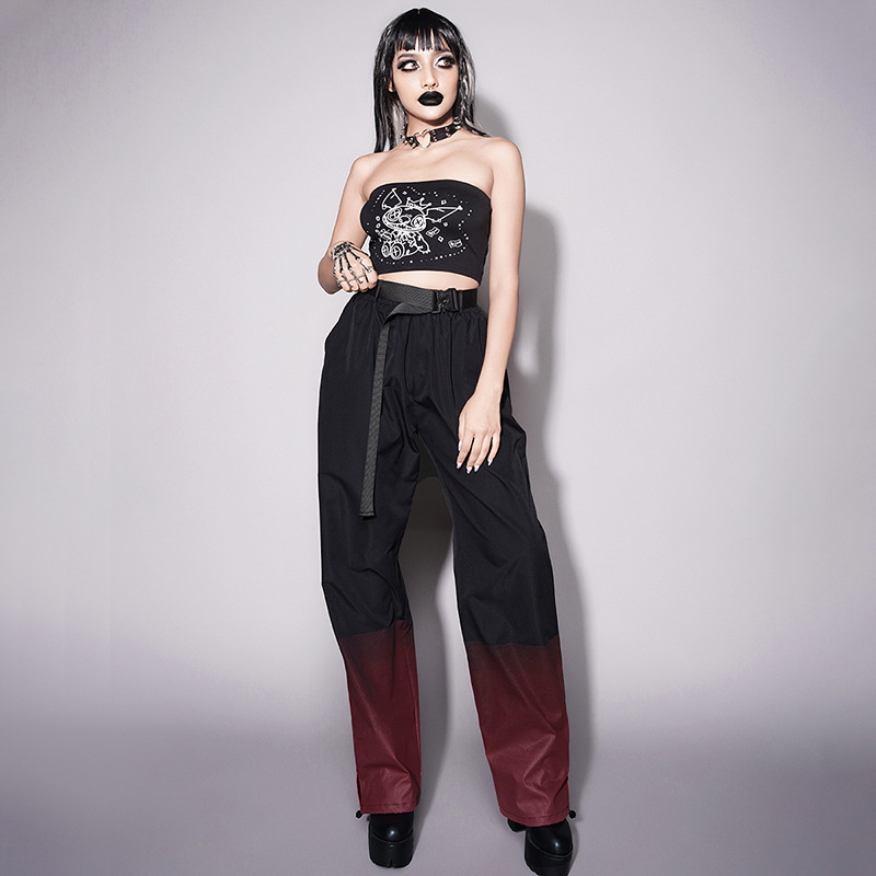 Women's Fashion Printed Contrast Casual Pants