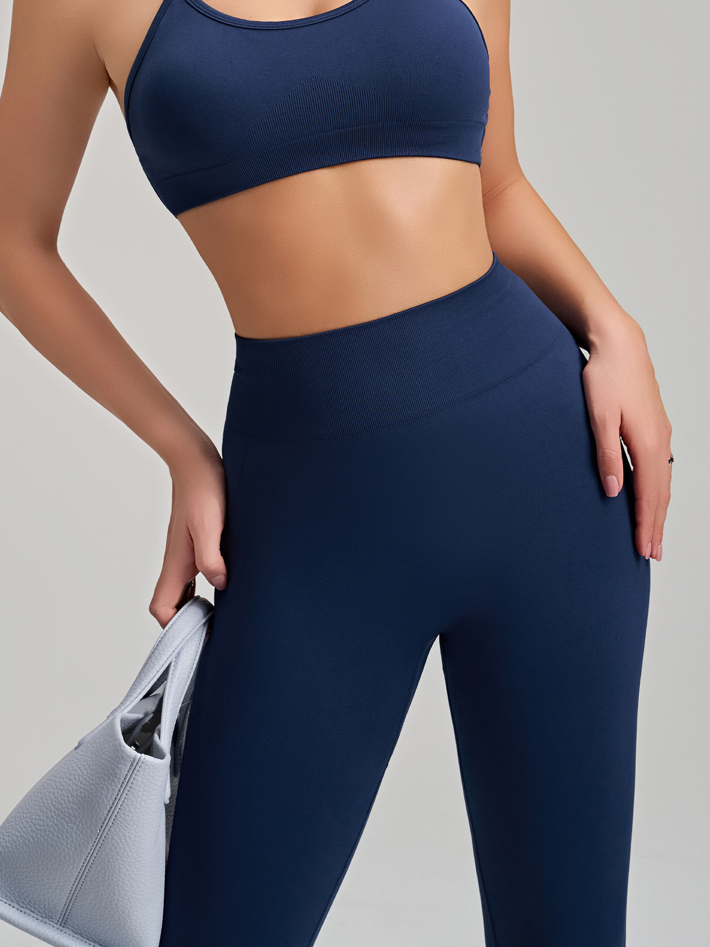 High-Elastic Seamless Knit Yoga Pants For Women, Peach Hip Lifting Workout Leggings For Training, Fitness & Running, Summer Style
