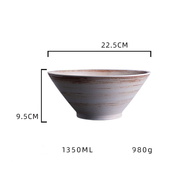 Title 6, Japanese Handmade Coarse Bamboo Hat Noodle Bowl