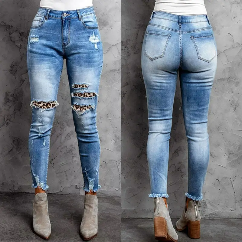 Burrs Tassels Denim Trousers for Women