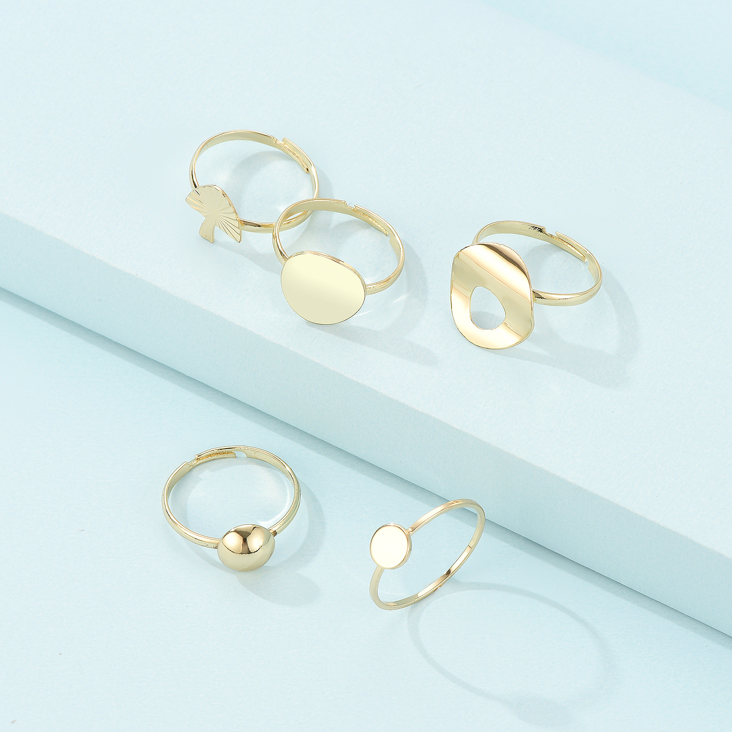 Personality Exaggerated Geometric Irregular Joint Ring
