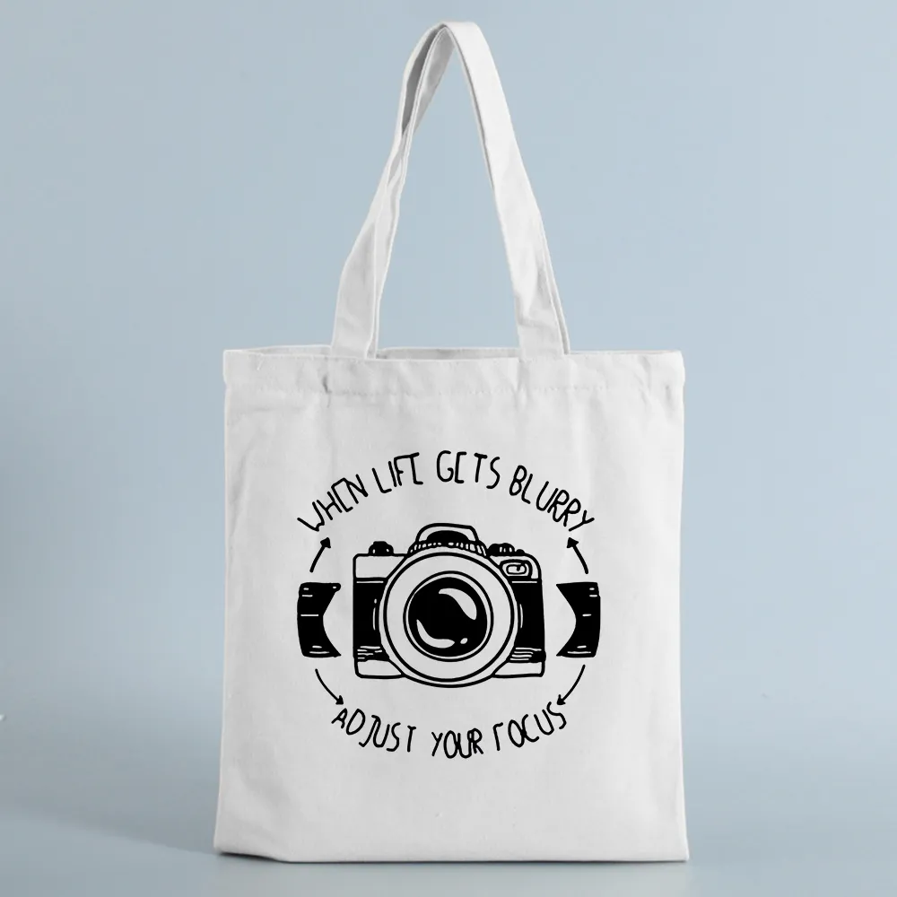 Canvas Tote Bag Pattern Environment-friendly Shopping Large Capacity - 2 Style