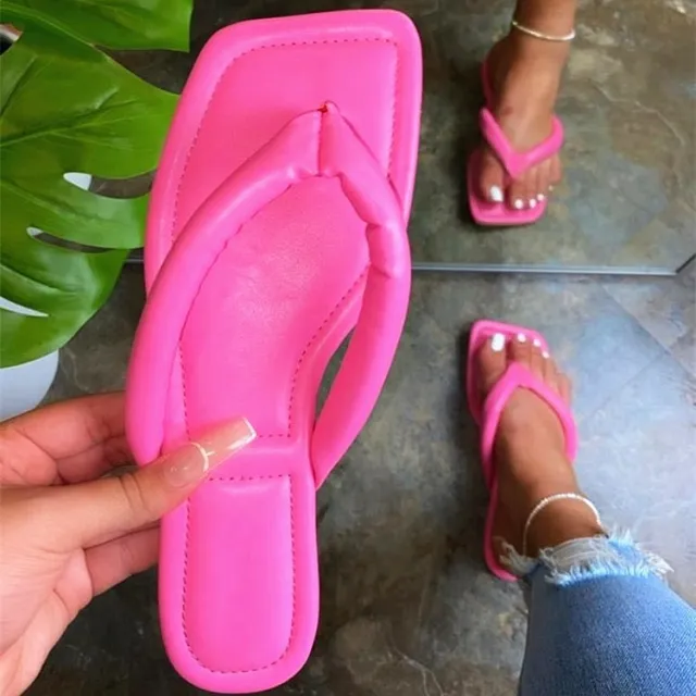 New Women's Shoes Toe Slippers Flip Flops Flat Sandals Red - Shop at LoveMi