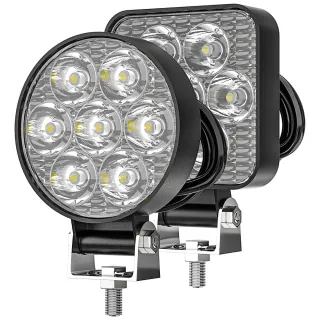 Automotive LED Work Light, 2.5-inch Round Square Forklift Light, Spotlight Engineering, Agricultural Machinery Auxiliary Lighting