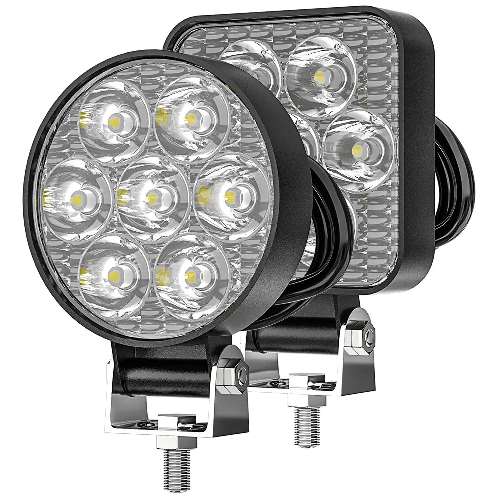 Automotive LED Work Light, 2.5-inch Round Square