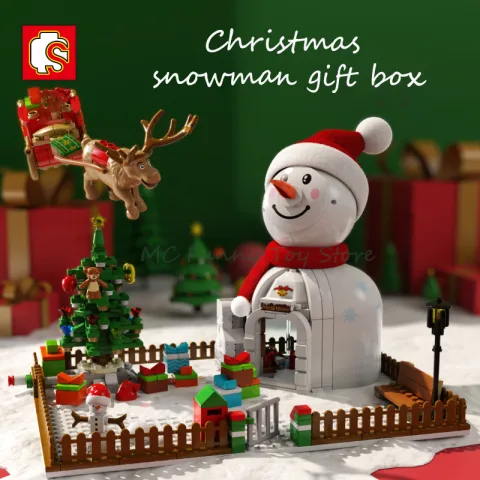 Christmas House Building Blocks Gifts Children'S Toys Puzzle Assembling