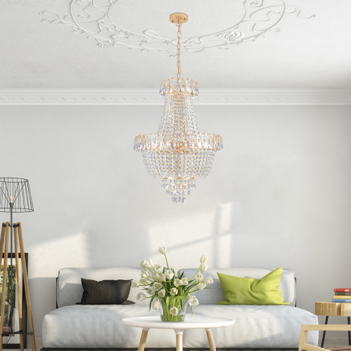 Golden Crystal Chandelier view 8