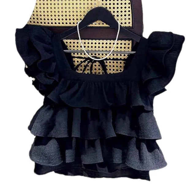 New Korean Style Fashion Slim Shirt Women's Top Black - Shop at LoveMi